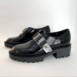 Donald Pliner Black Leather Eames Loafers (sz. 6)